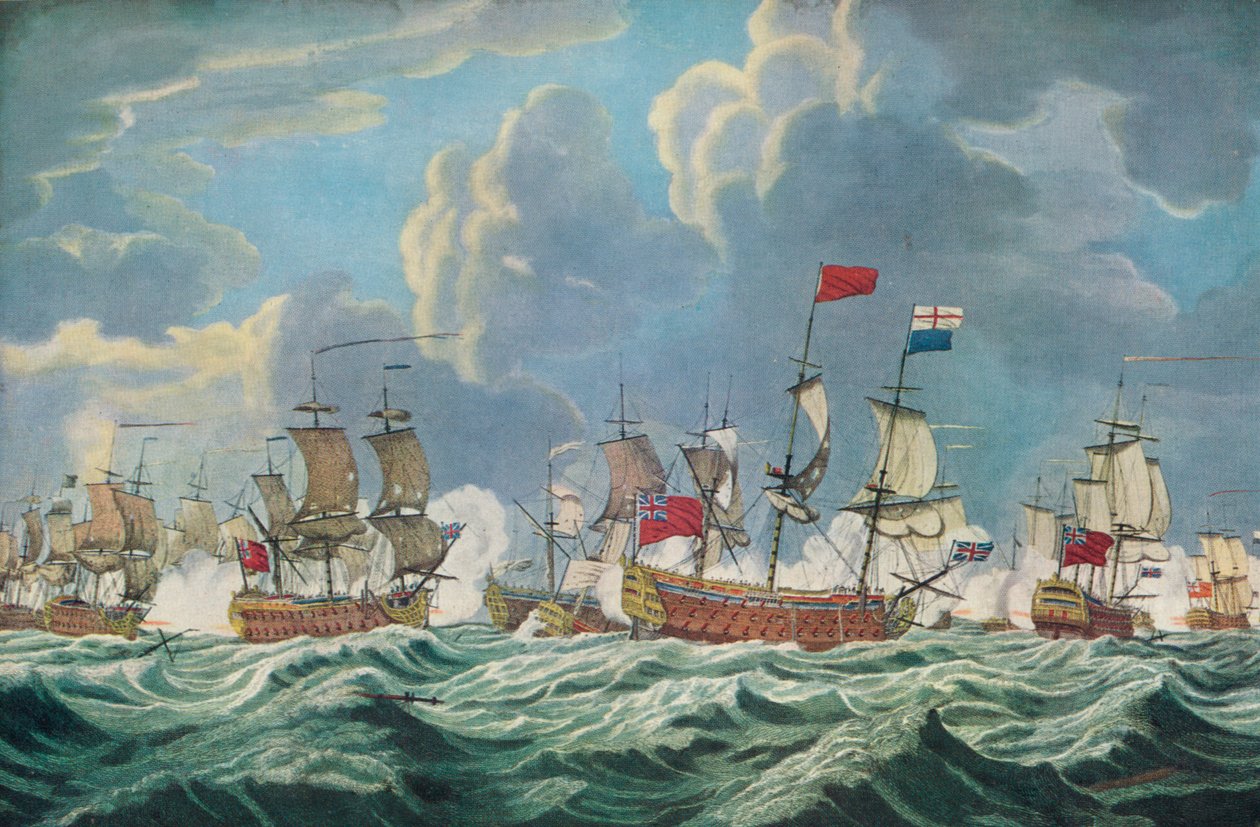 Slaget vid Quiberon Bay, c1765 av Francis Swaine