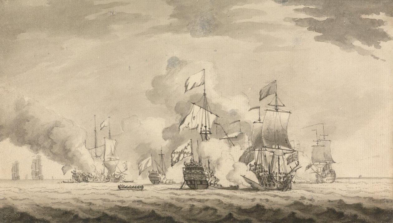 Fartyg som skjuter av Francis Swaine