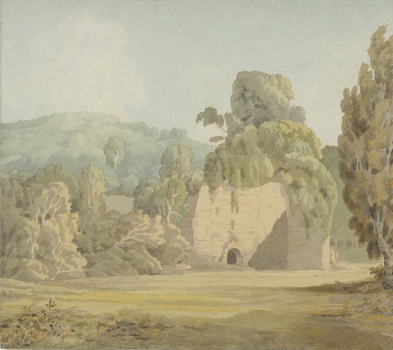 En murgröna täckt ruin, sent 1780-tal - början av 1790-talet. av Francis Towne