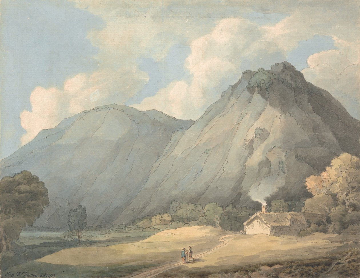 Craig yr Aderyn, nära Llanfihangel-y-Pennant av Francis Towne