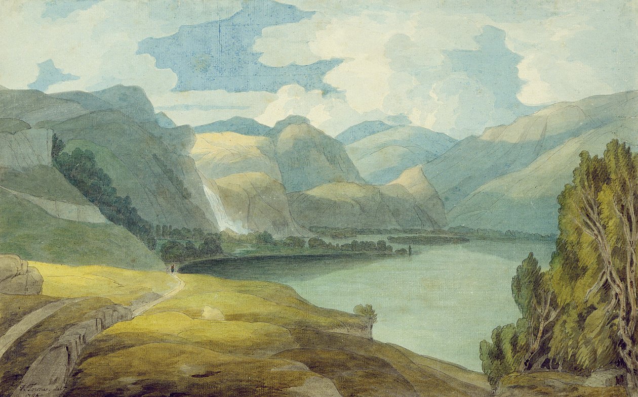 Derwentwater ser söderut av Francis Towne