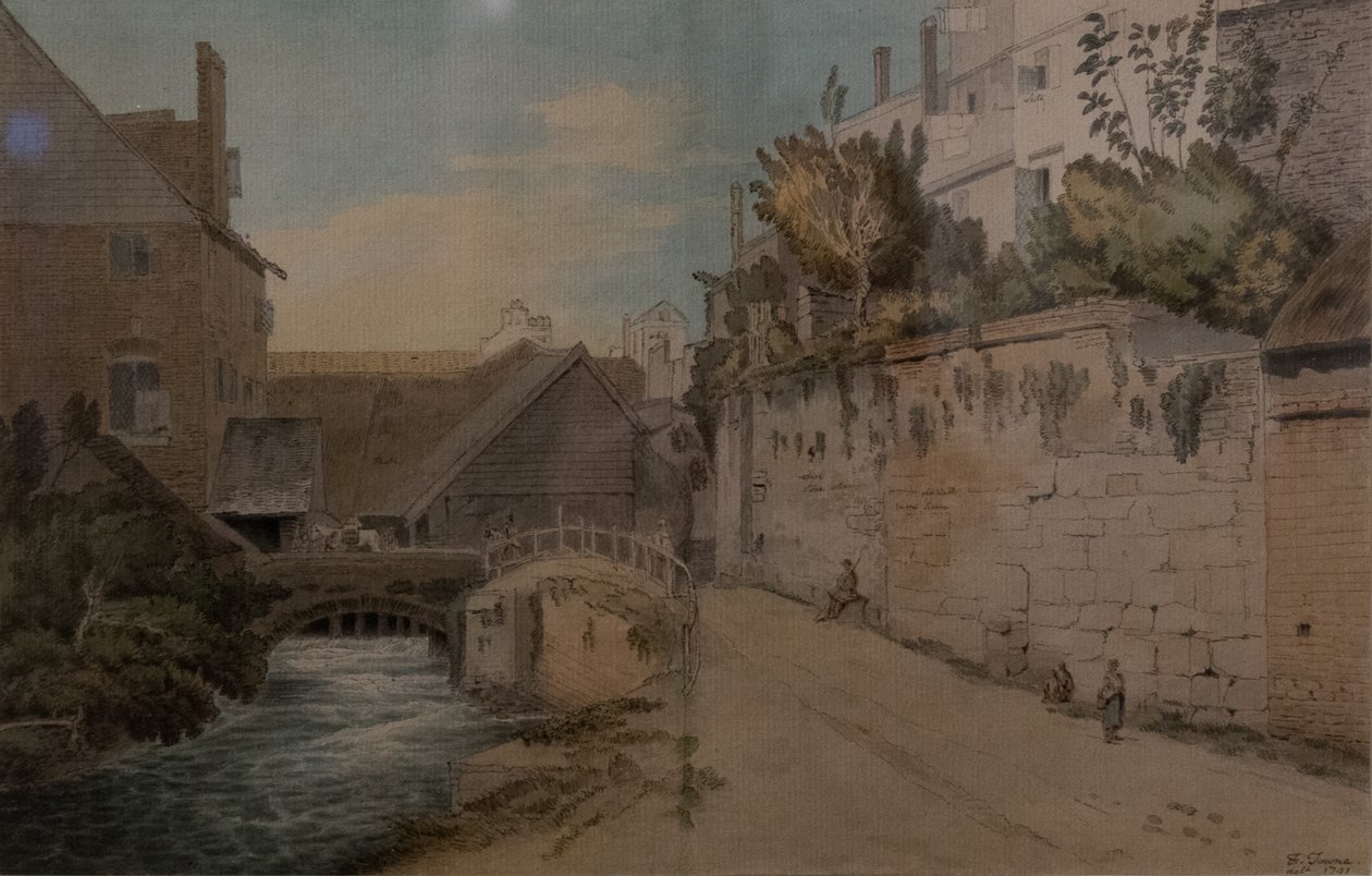 Exeter mellan Quay Gate och West Gate, utanför stadsmurarna av Francis Towne