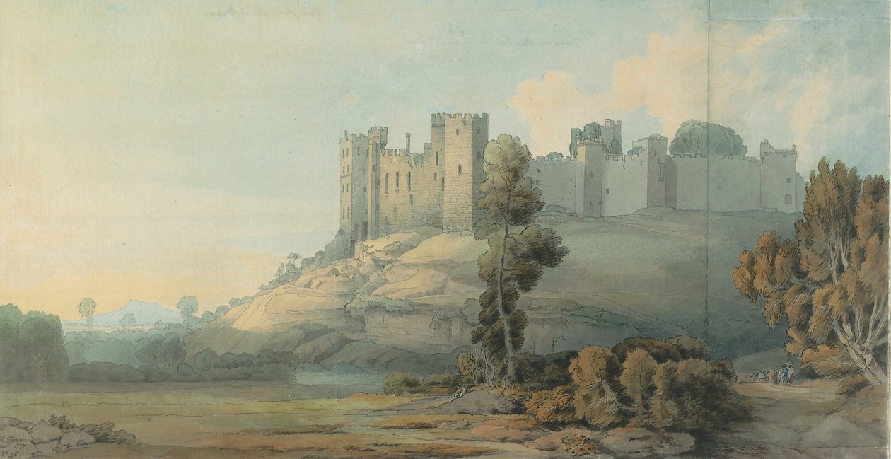 Ludlow Castle, Shropshire, 1777 av Francis Towne