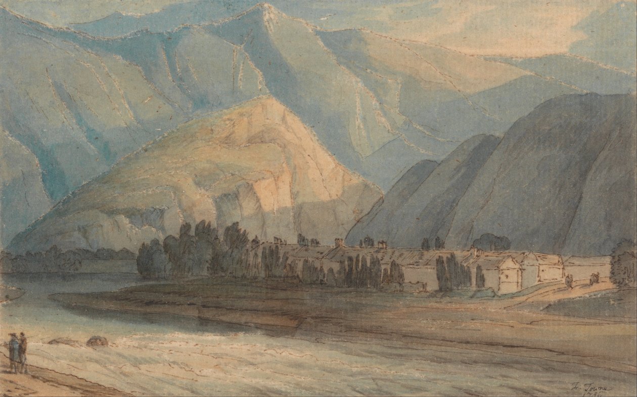 The Grange vid stranden av Keswick Lake av Francis Towne