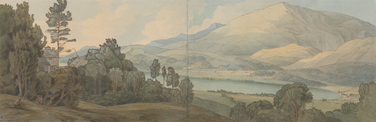 Utsikt över sjön Coniston, Lancashire av Francis Towne