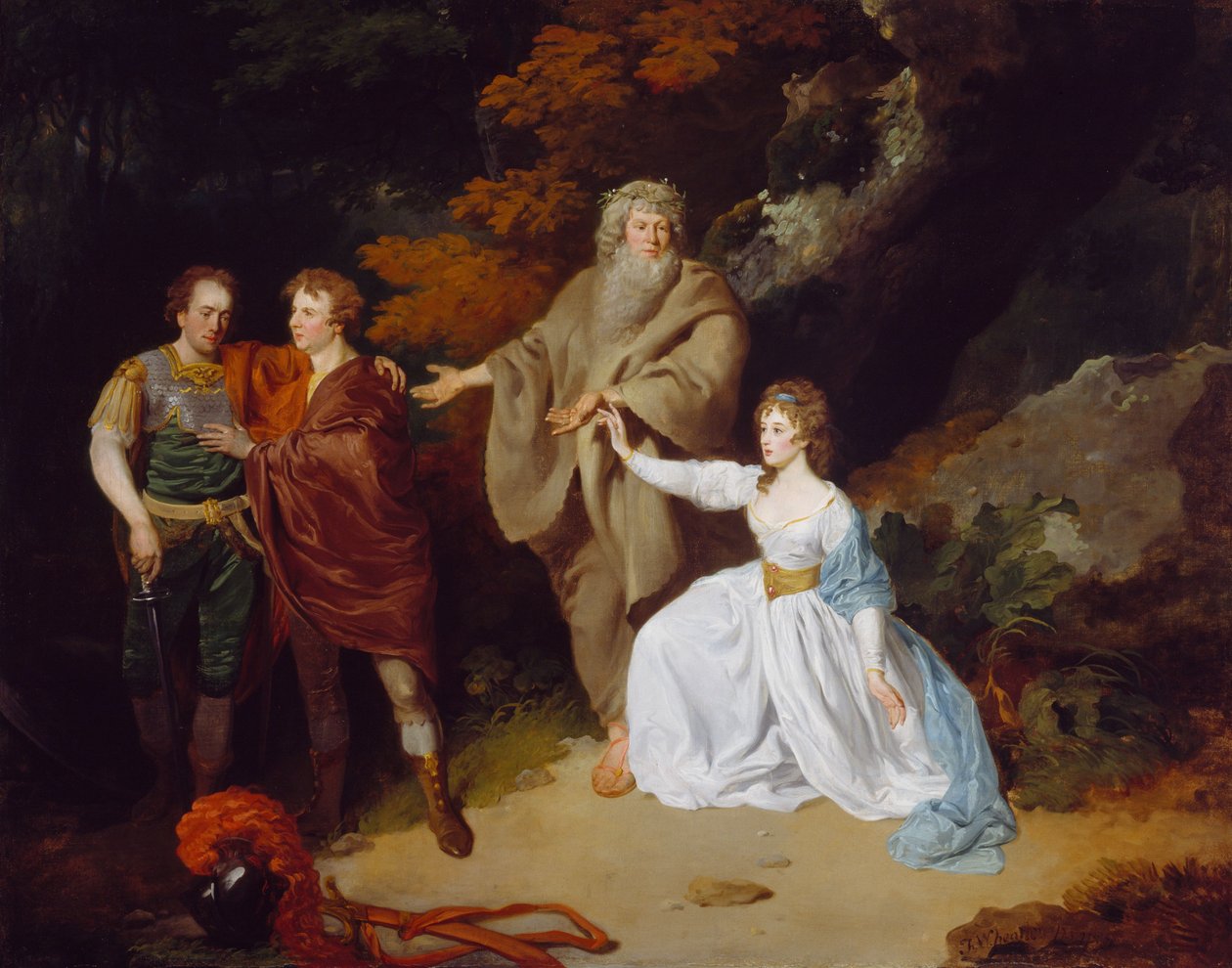 En scen ur Shakespeares Stormen, 1787 av Francis Wheatley