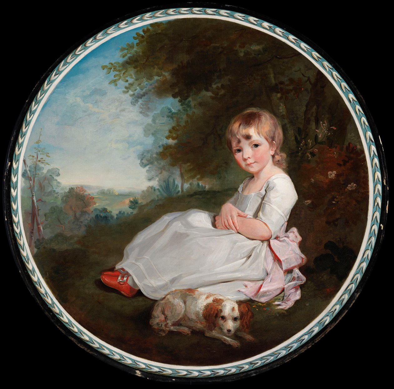 Barn med en hund av Francis Wheatley