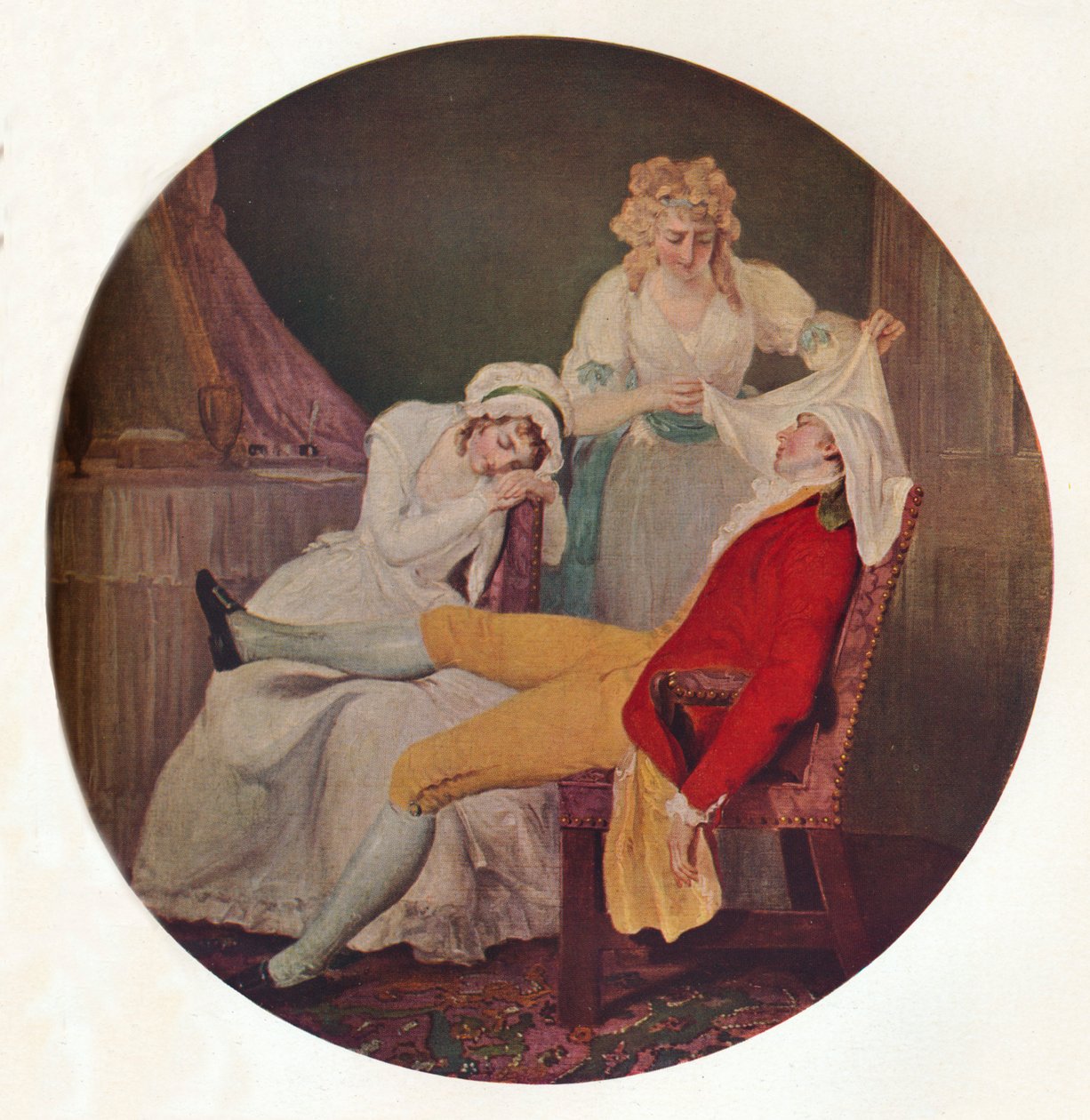 Lady Easys Steinkirk: En scen från The Fearless Husband av Colley Cibber, c1790 av Francis Wheatley