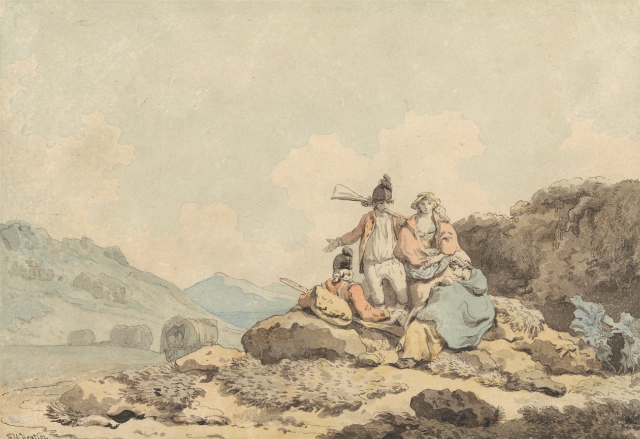 Soldater och lantkvinnor av Francis Wheatley
