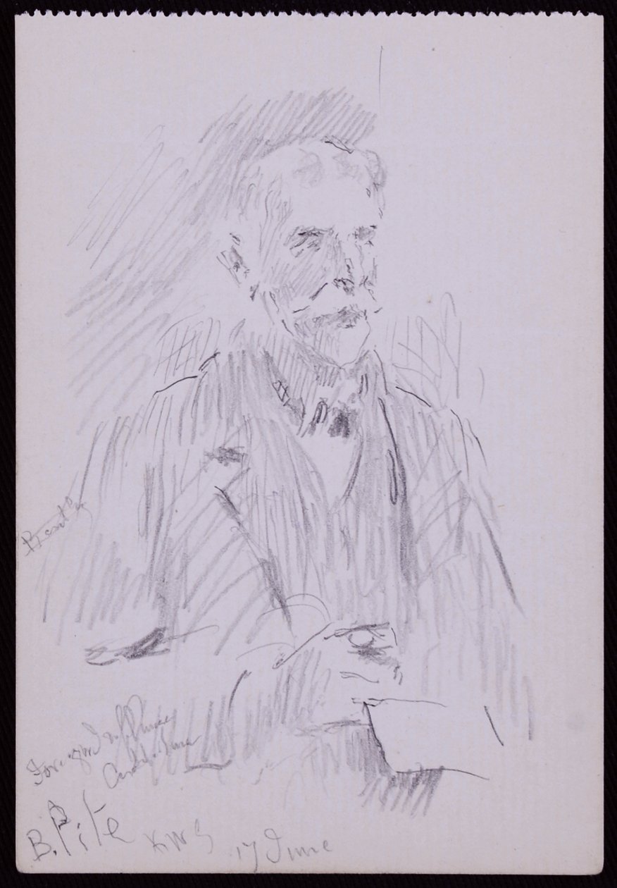 Porträtt av en Beresford Pite av Francis Wilfred Lawson
