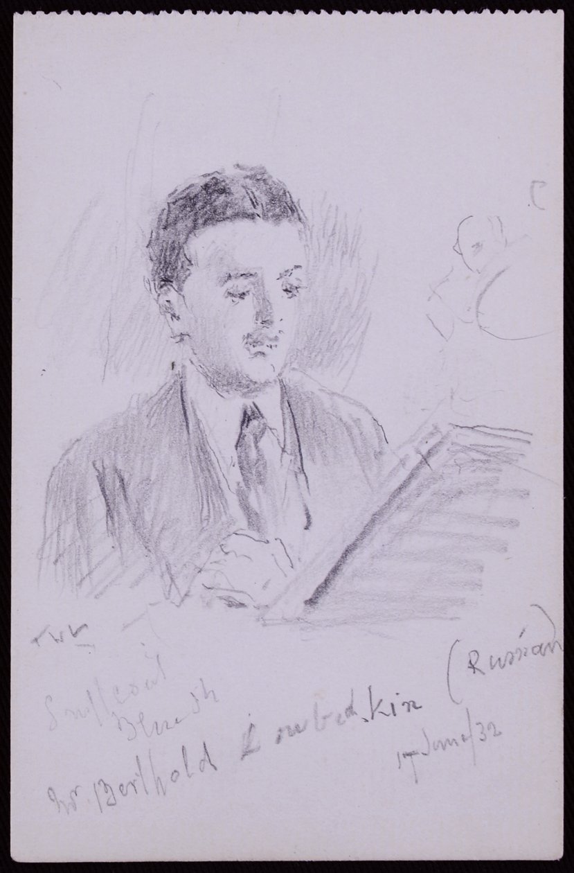 Porträtt av Berthold Lubetkin av Francis Wilfred Lawson