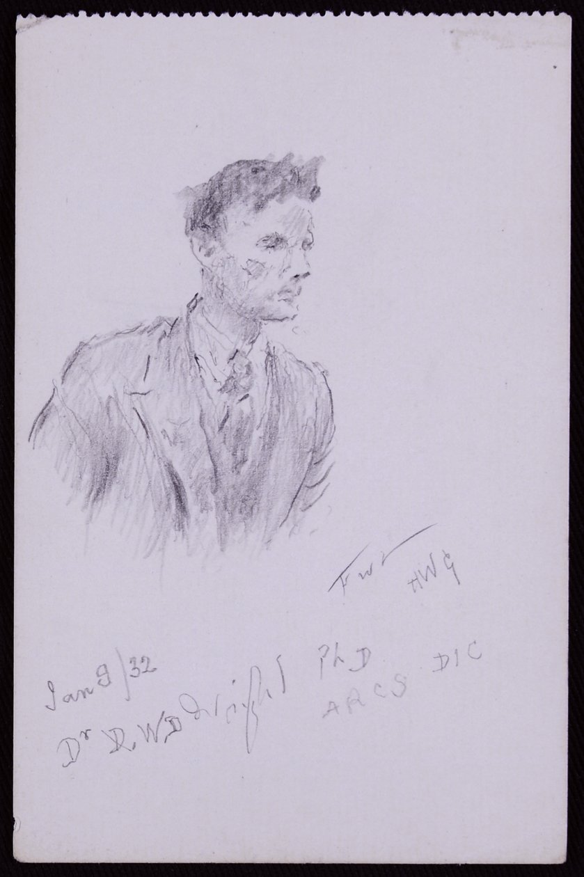 Porträtt av Dr.DWD Wright av Francis Wilfred Lawson