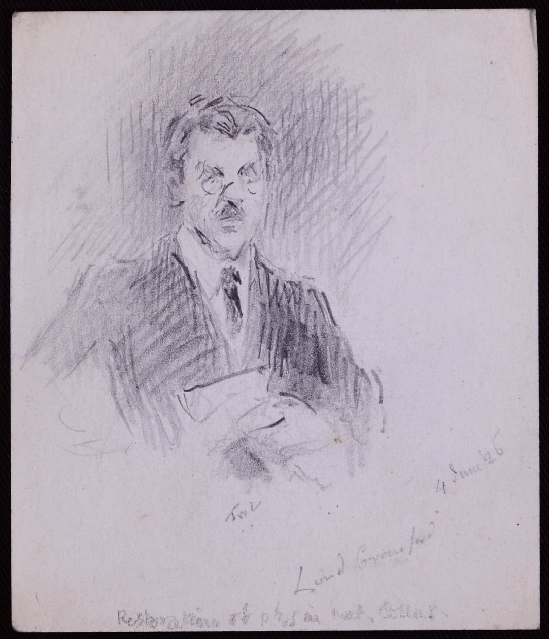 Porträtt av Earl of Crawford och Balcarres av Francis Wilfred Lawson