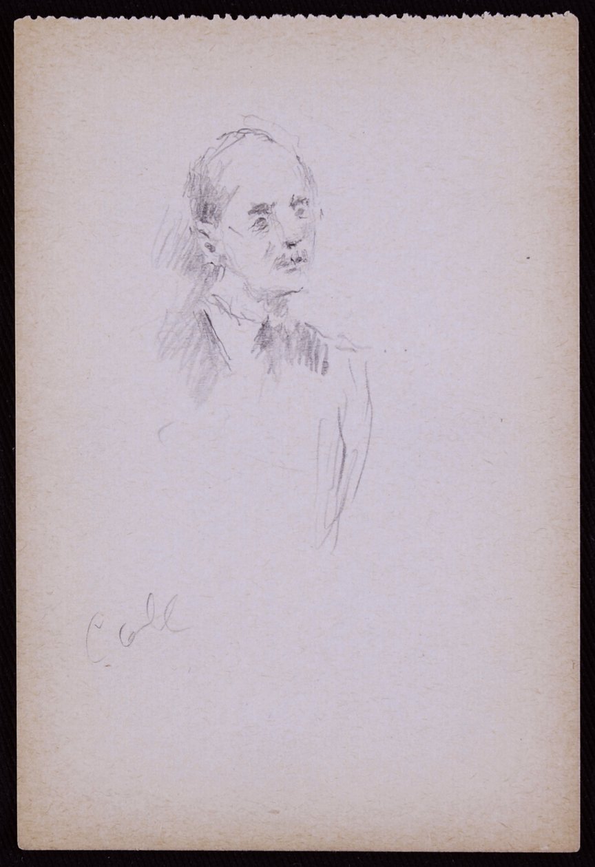 Porträtt av Gerald Cobb, ca 1930 (penna på papper) av Francis Wilfred Lawson