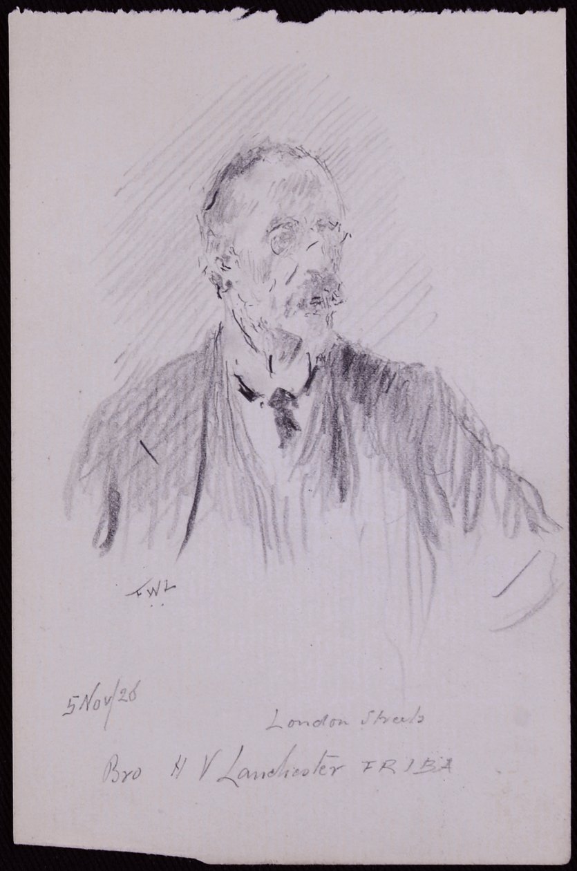 Porträtt av HV Lanchester av Francis Wilfred Lawson
