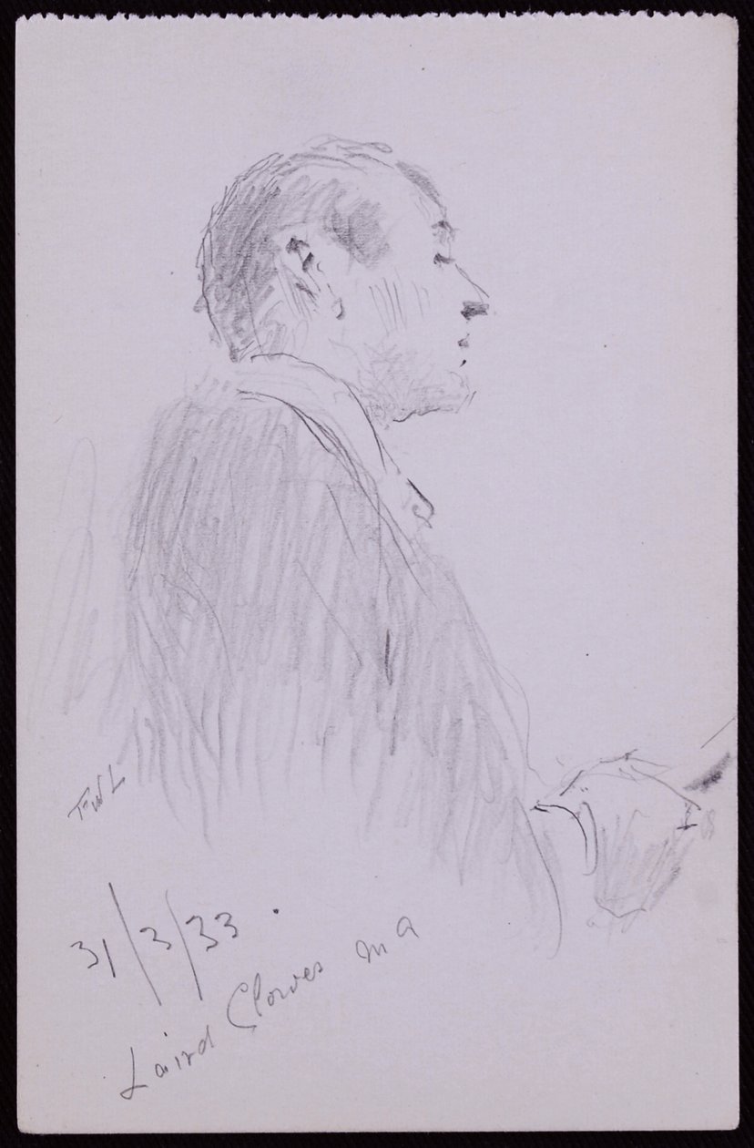 Porträtt av Laird Clowes av Francis Wilfred Lawson