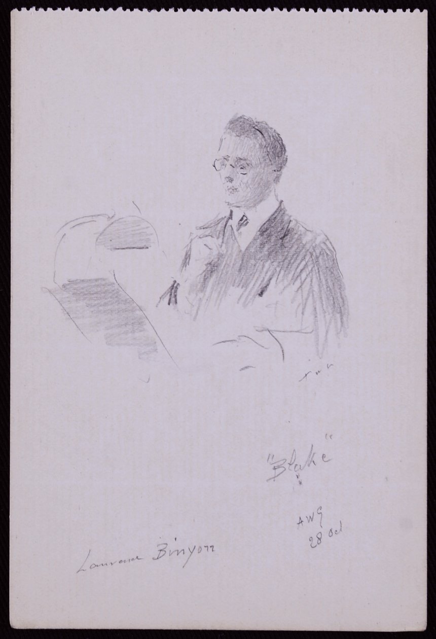 Porträtt av Laurence Binyon av Francis Wilfred Lawson