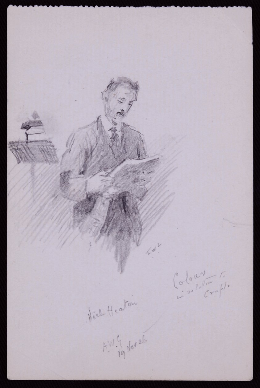 Porträtt av Noel Heaton av Francis Wilfred Lawson
