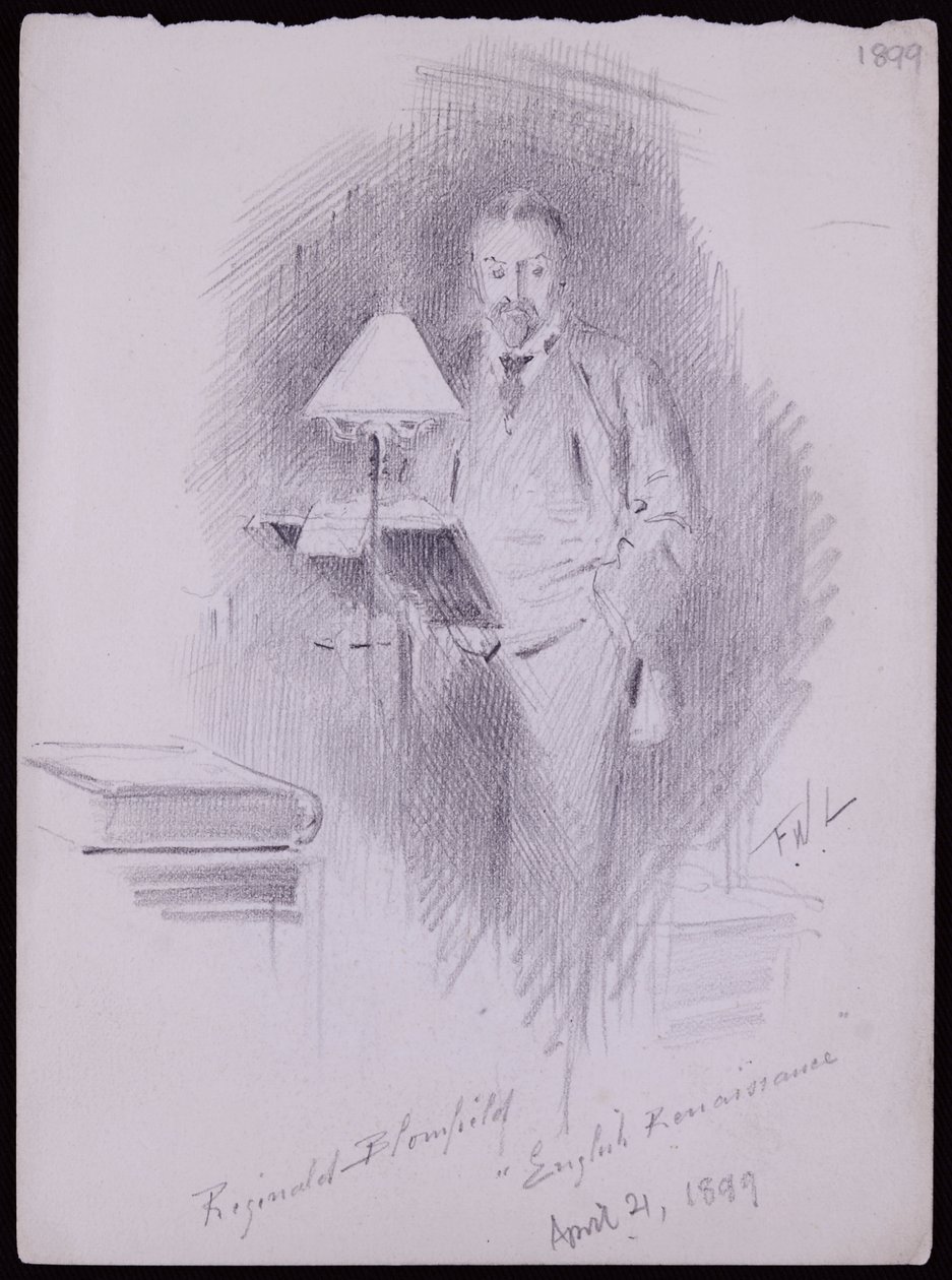 Porträtt av Reginald Blomfield av Francis Wilfred Lawson