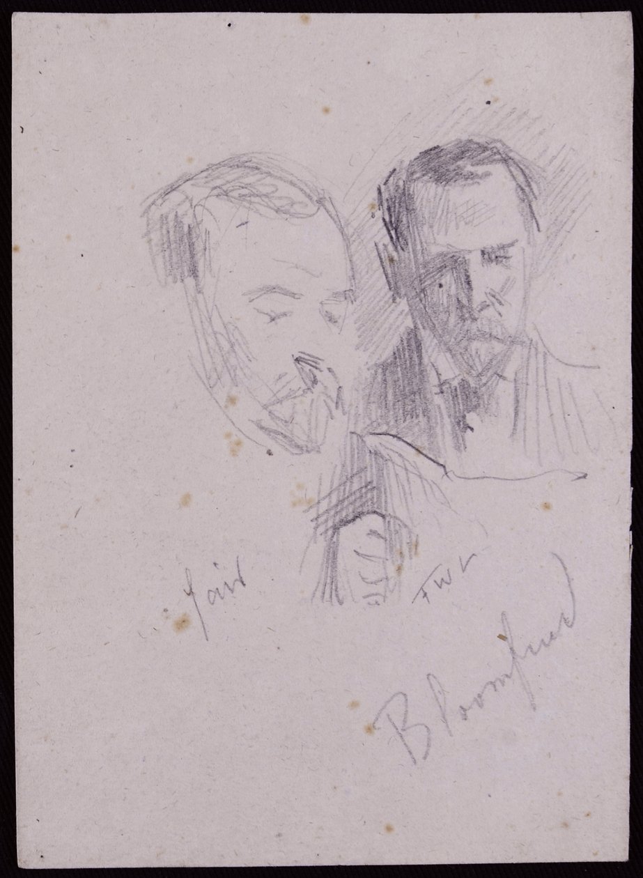 Porträtt av Reginald Blomfield, ca 1894 (penna på papper) av Francis Wilfred Lawson