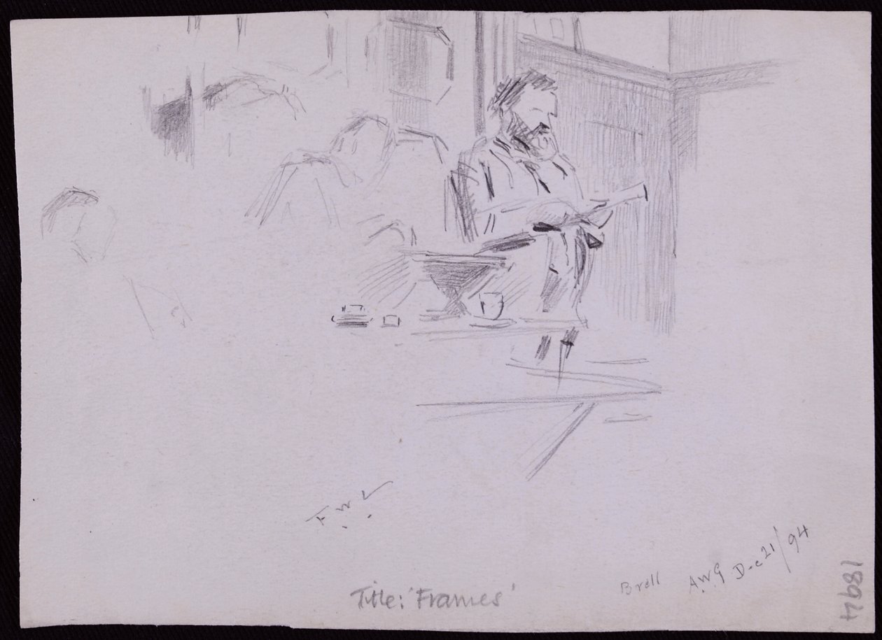 Porträtt av William [? Morris av Francis Wilfred Lawson