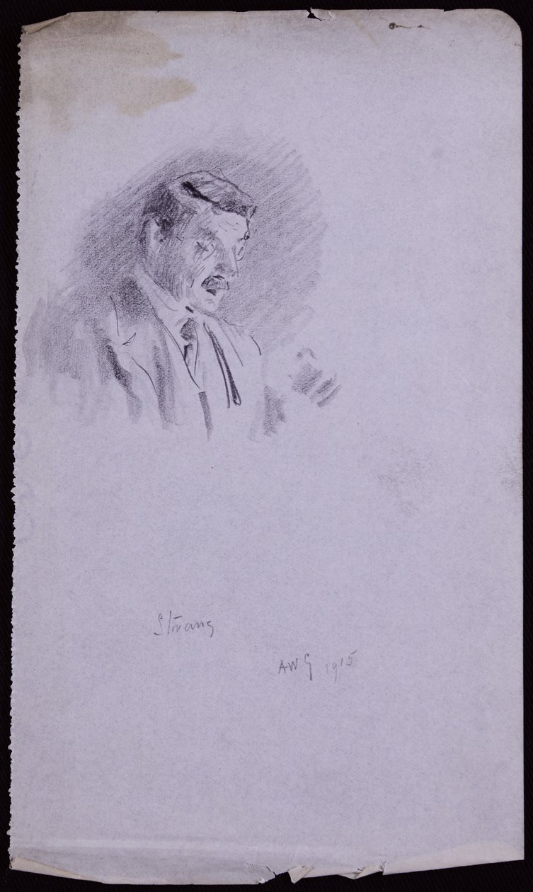 Porträtt av William Strang av Francis Wilfred Lawson