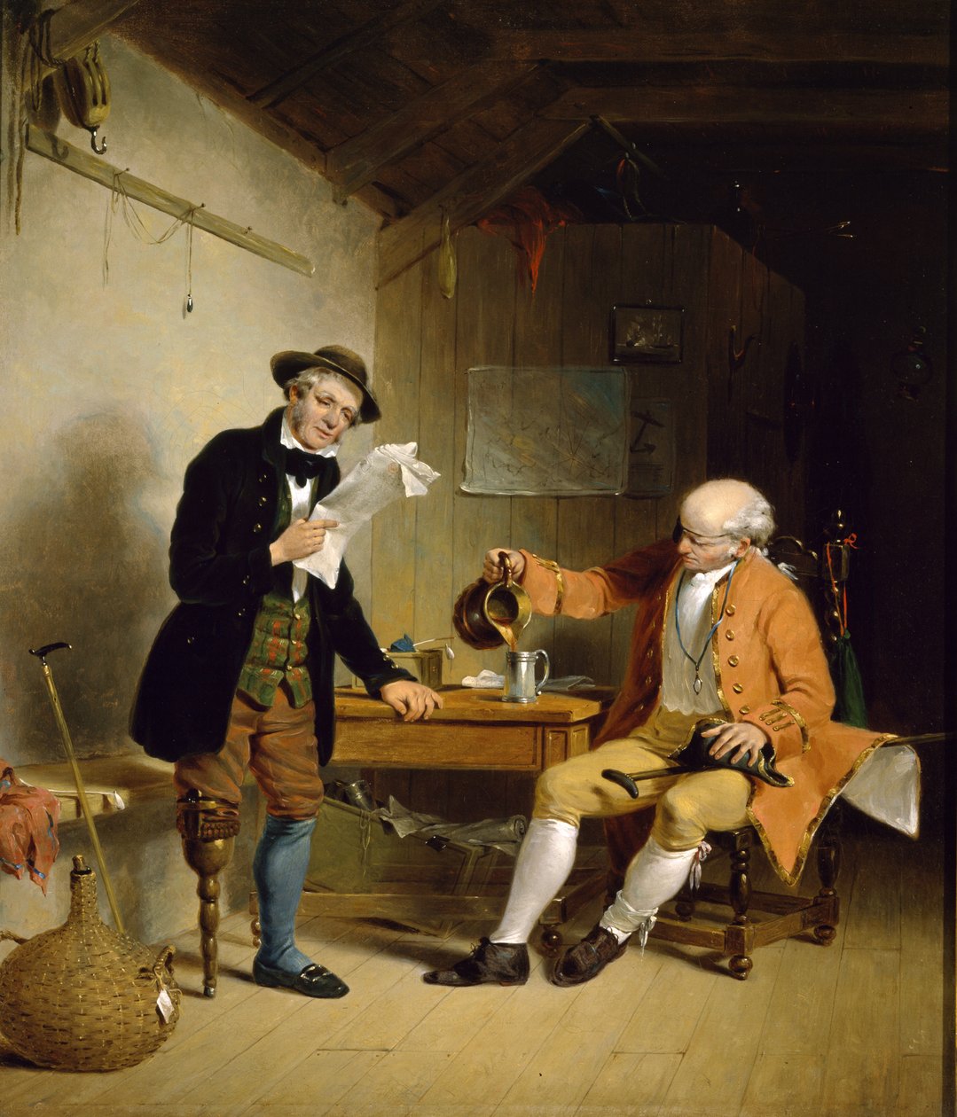 Commodore Trunnion och Jack Hatchway, ca 1839 (olja på duk) av Francis William Edmonds