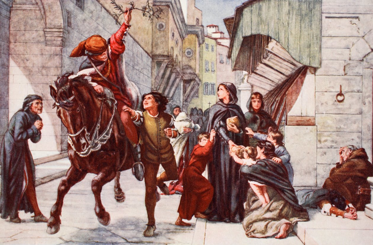 Lättnad i Florens efter ligans attack av Francis William Topham