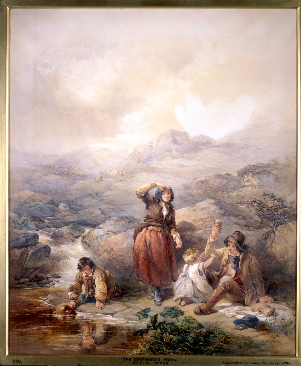 "Herdens måltid", 1844 av Francis William Topham