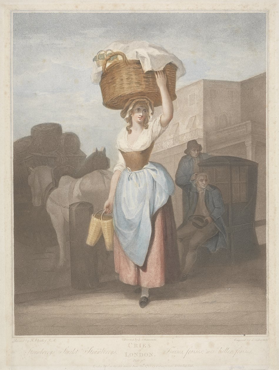 Strawberries, Sweet Strawberries, engraved by Giovanni Vendramini (1769-1839) 1795  av Francis after Wheatley