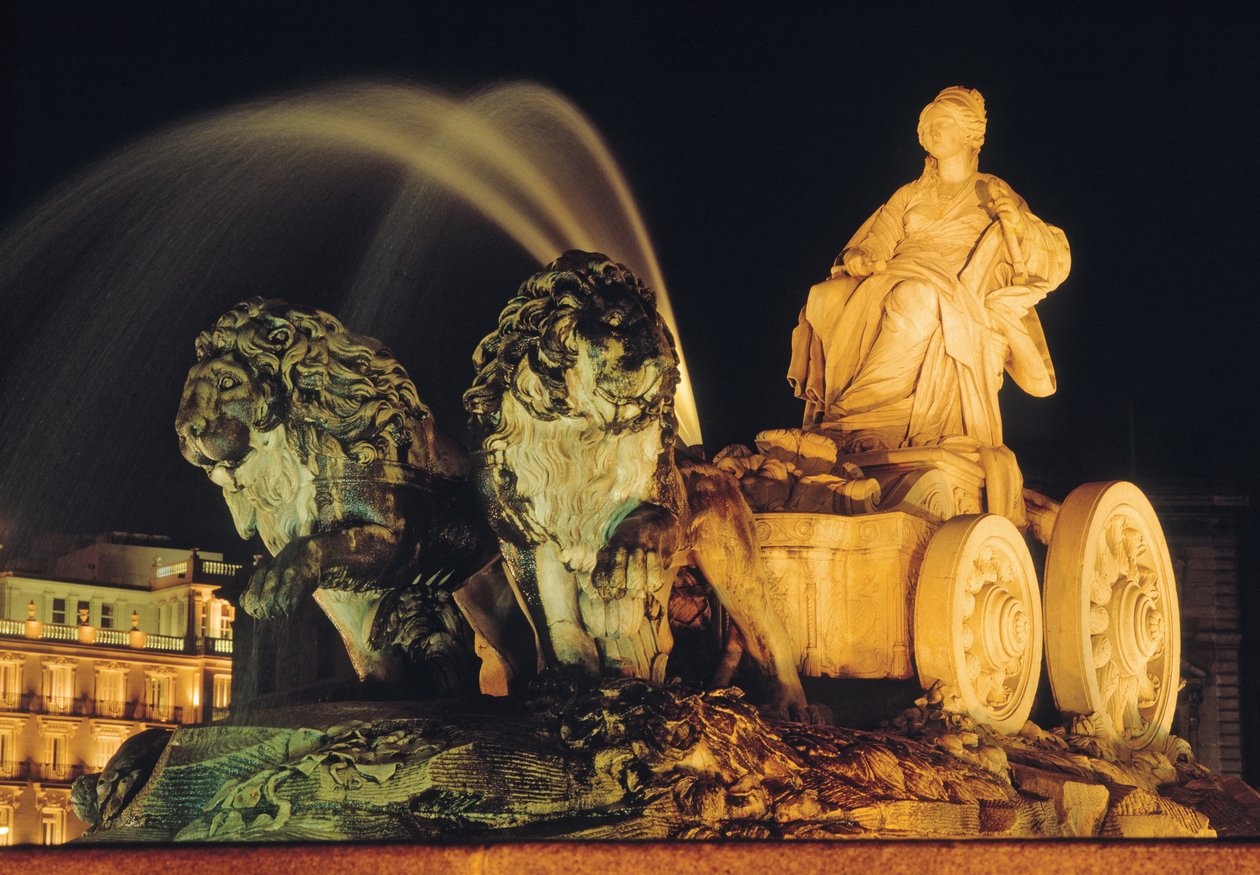Fountain of Cybele på natten, 1780 av Francisco and Michel, Robert Gutierrez