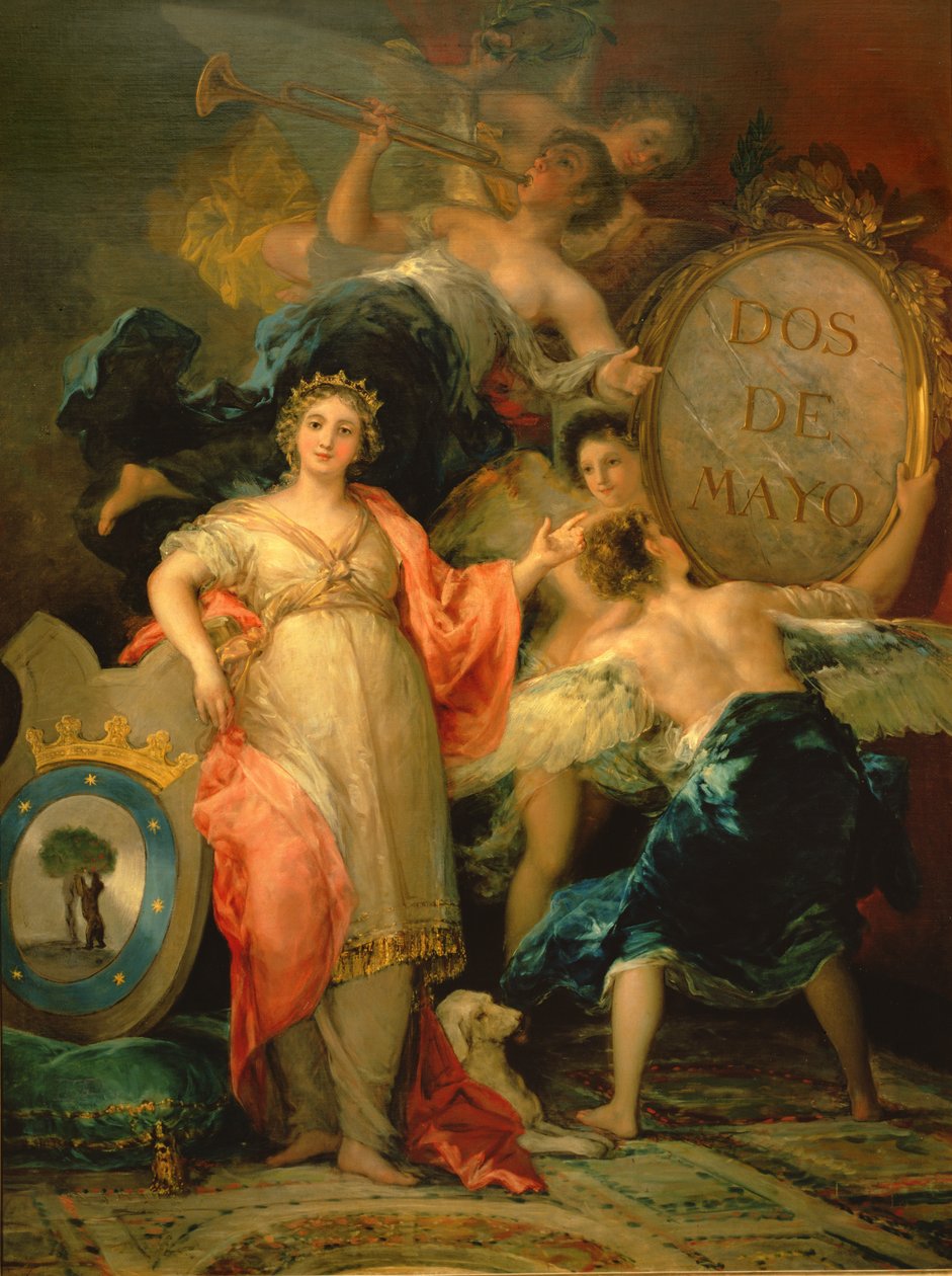 Allegori över staden Madrid, 1810 av Francisco de Goya