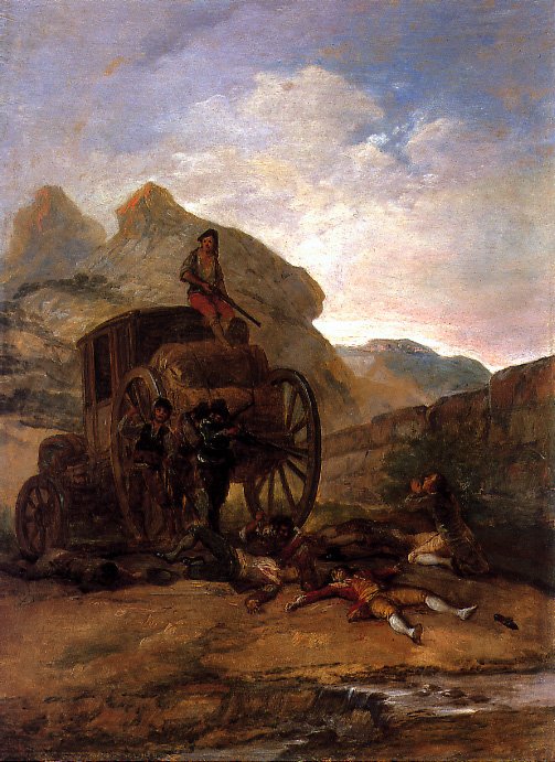 Asalto de ladrones av Francisco de Goya