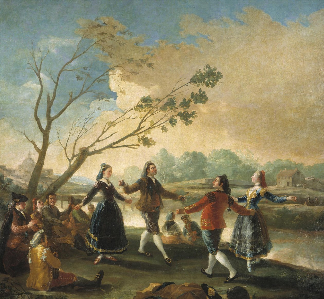 Baile a orillas del Manzanares av Francisco de Goya