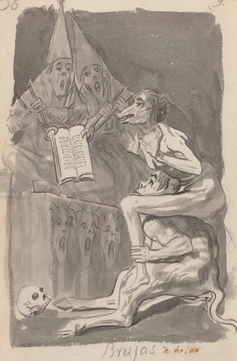 Brujas à volar  av Francisco de Goya