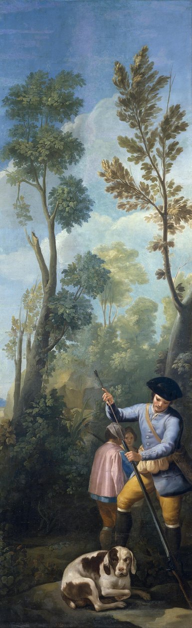 Cazador cargando su escopeta av Francisco de Goya