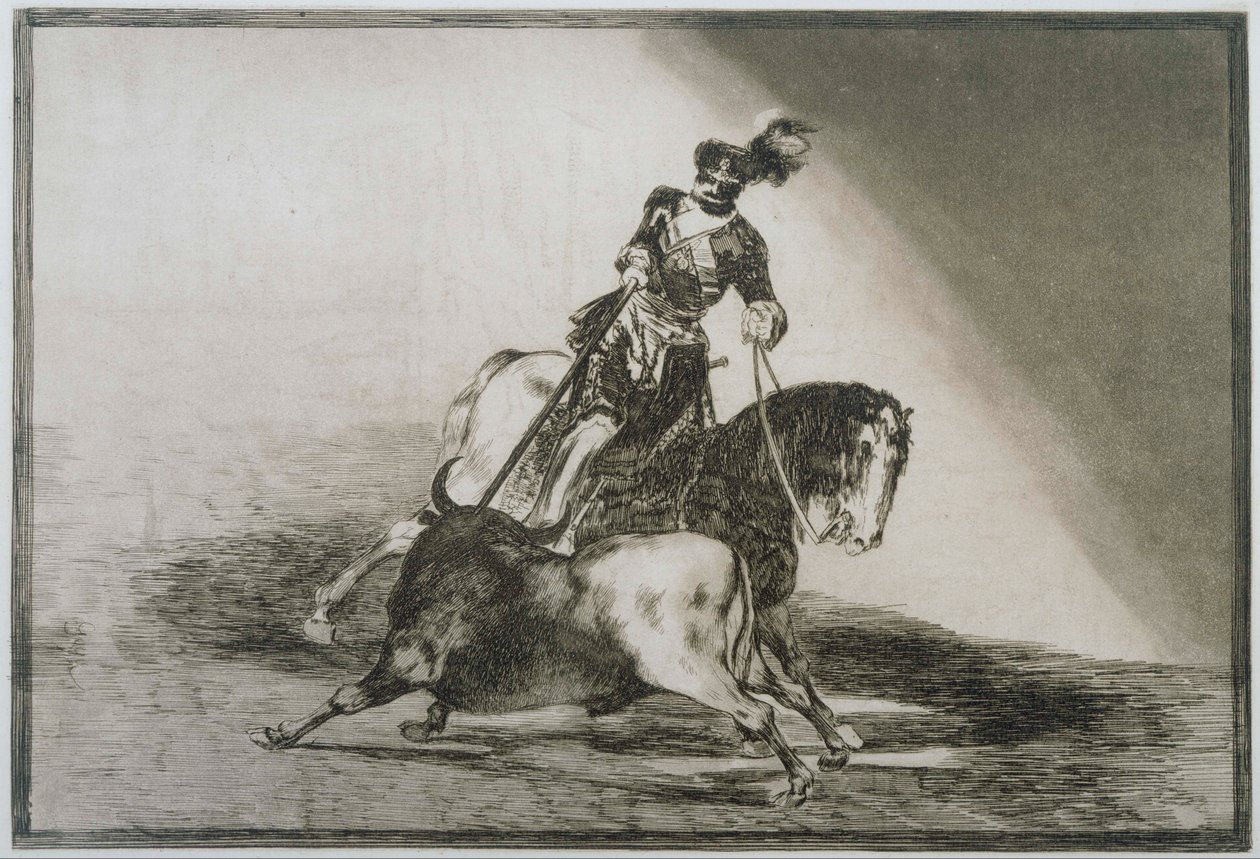 Karl V kastar en tjur av Francisco de Goya