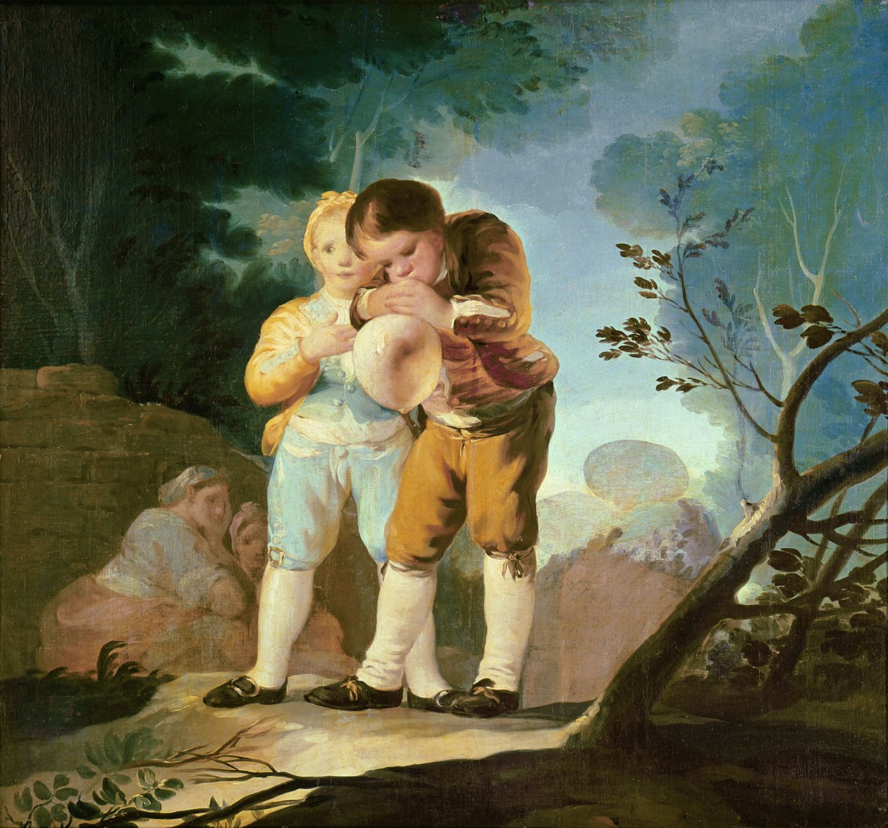 Barn som blåser upp en blåsa, 1778 av Francisco de Goya