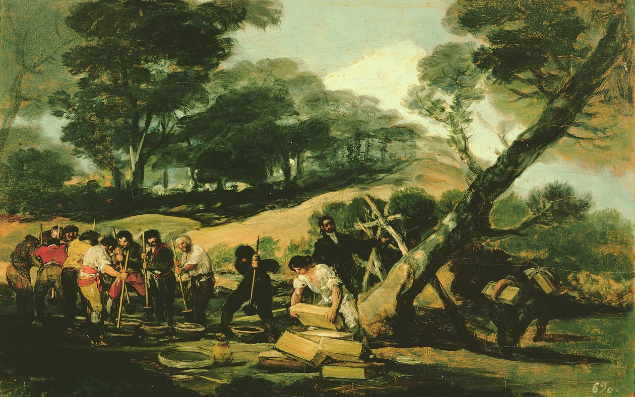 Hemlig tillverkning av krut, 1812-13 av Francisco de Goya