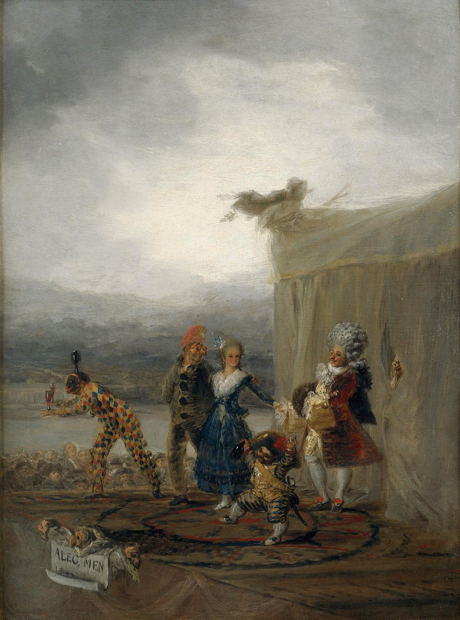 Cómicos ambulantes av Francisco de Goya