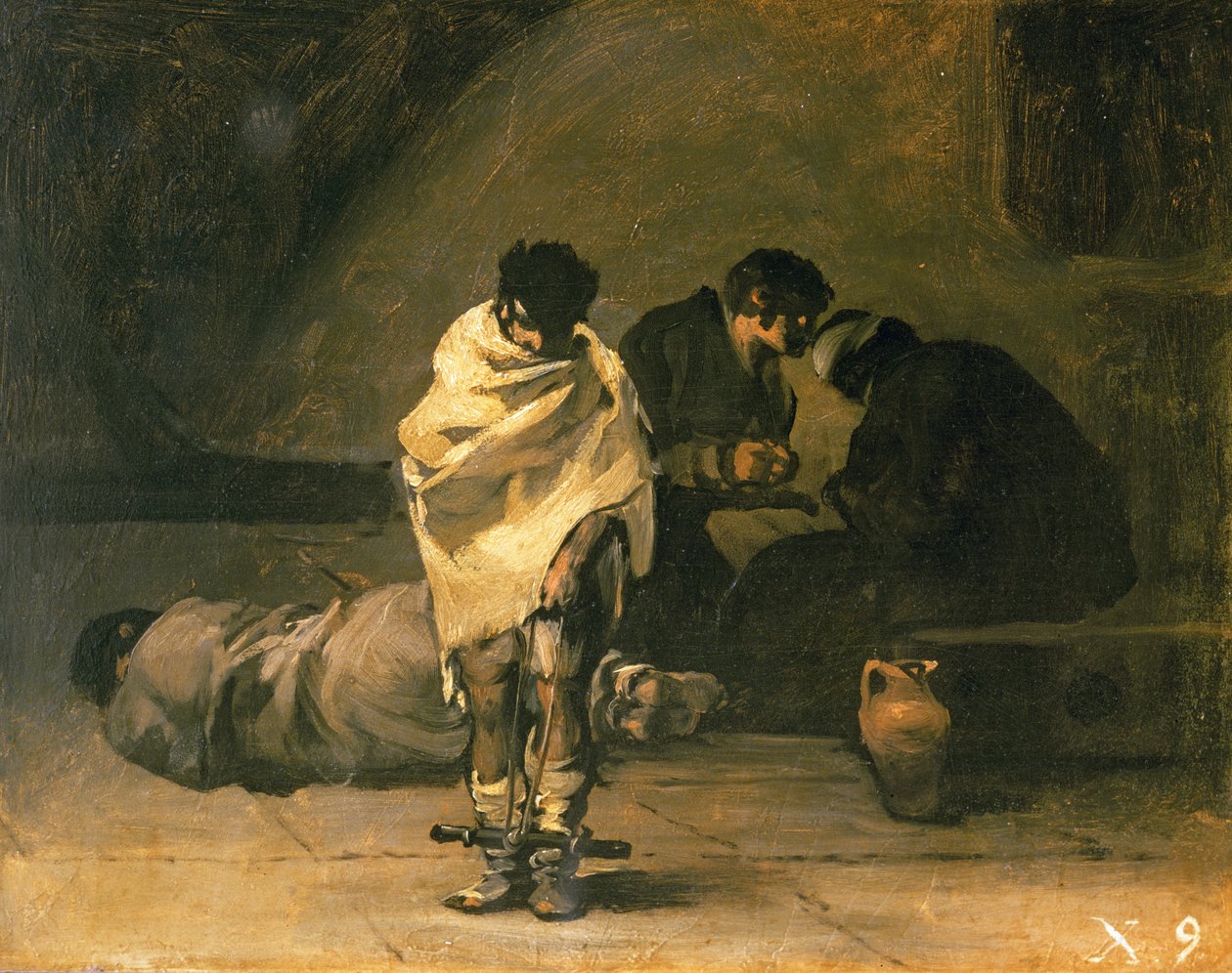 Bekännelse i fängelse av Francisco de Goya