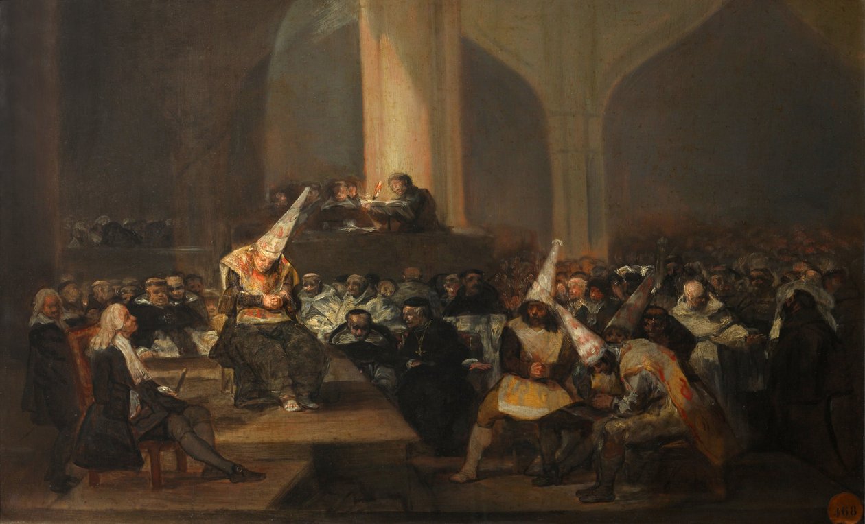 Inkvisitionsdomstolen av Francisco de Goya