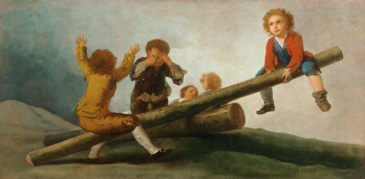 El Balancín  av Francisco de Goya