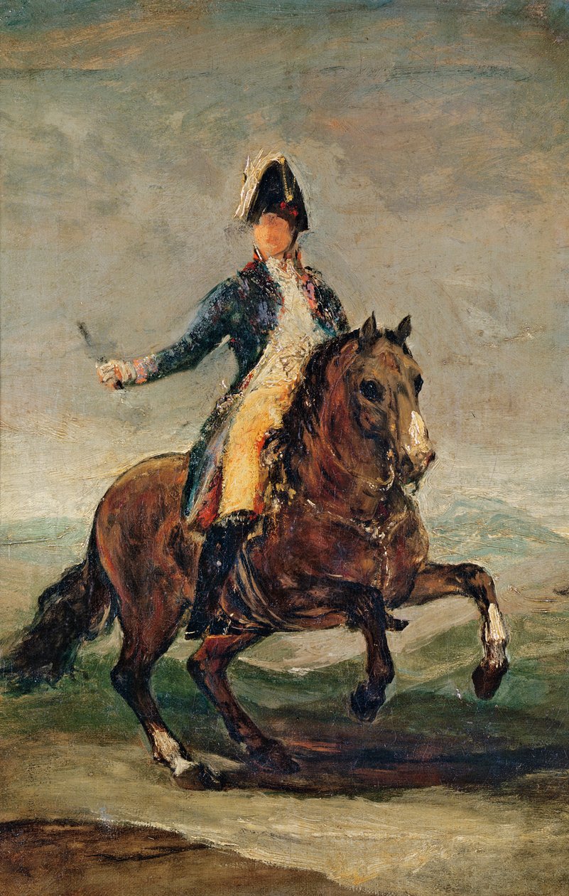 Ridsporträtt av Ferdinand VII (1784-1833) kung av Spanien av Francisco de Goya