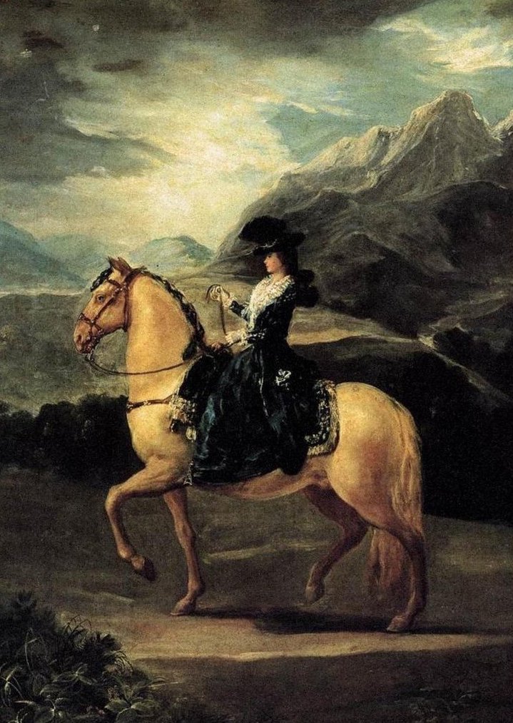 Equestrian portrait of María Teresa de Vallabriga  av Francisco de Goya