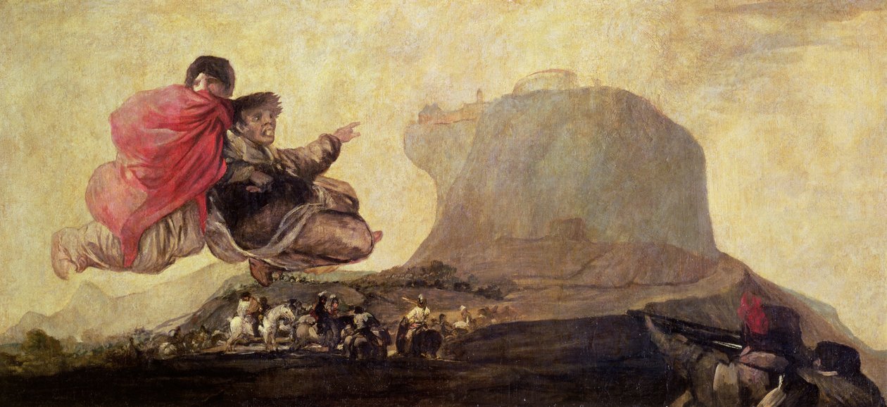 Fantastic Vision (Asmodeus) 1821-23 (olja på gesso överförd till linne) av Francisco de Goya