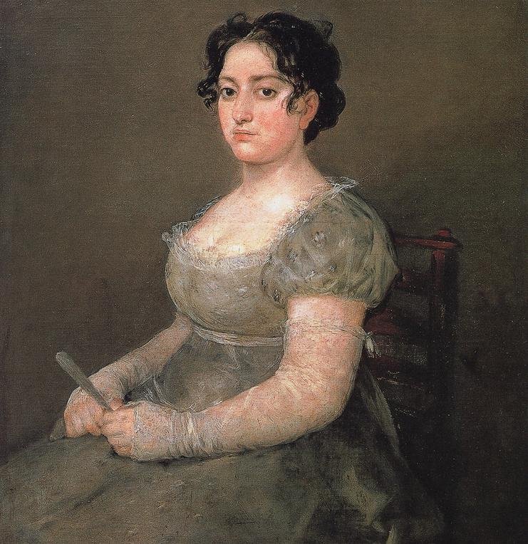 Kvinna med en fläkt av Francisco de Goya