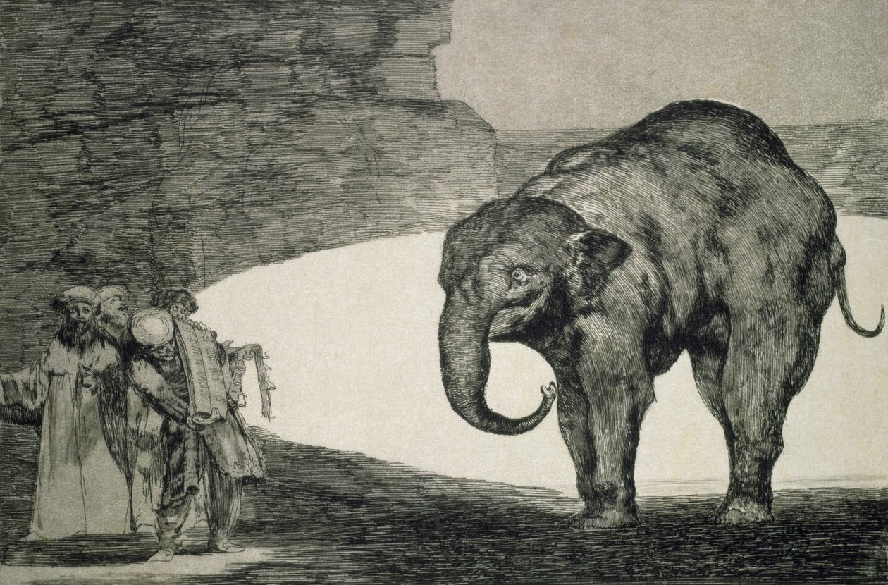 Djurens dårskap, från serien Follies, or Other Laws for the People, ca 1815-24 (etsning och akvatint på japanskt papper) av Francisco de Goya