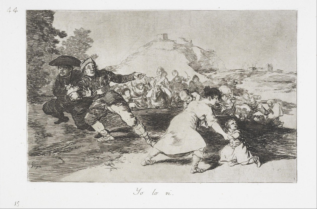 Jag såg det från serien The Disasters of War av Francisco de Goya