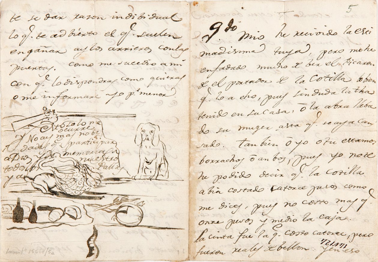 Brev till Martín Zapater av Francisco de Goya